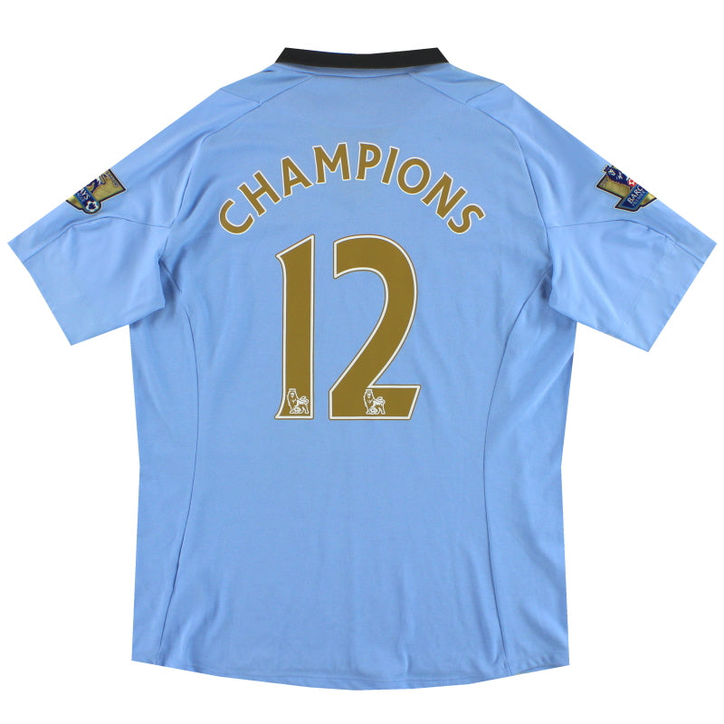 2012-13 Manchester City Umbro Home Shirt Champions #12 L | Vintage