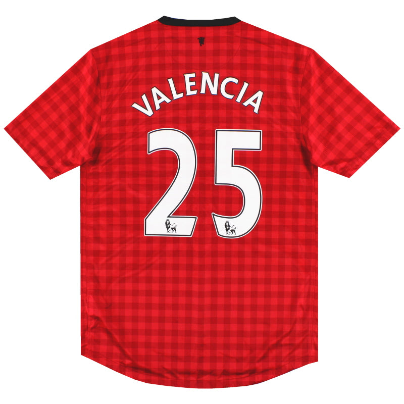 2012-13 Manchester United Nike Home Shirt Valencia #25 M Football Shirt