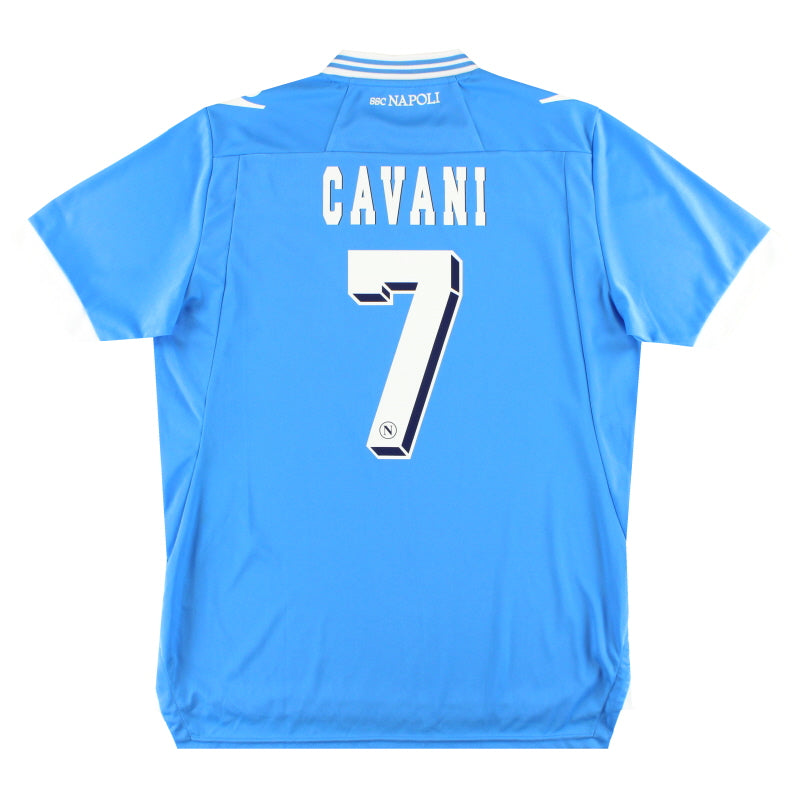 2012-13 Napoli Macron Home Shirt Cavani #7 XL Football Shirt