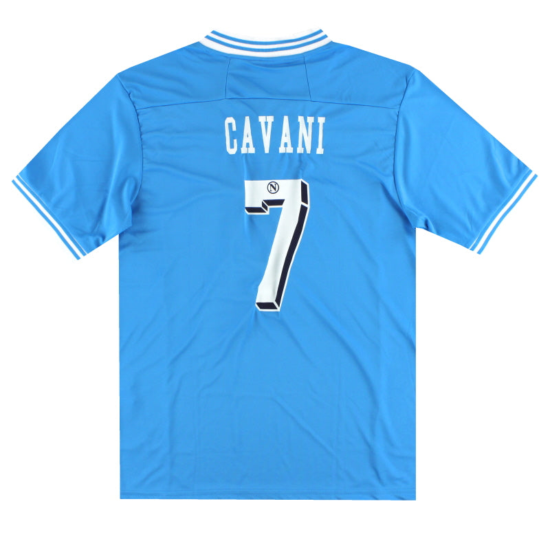 2012-13 Napoli Macron Home Shirt Cavani #7 L Football Shirt