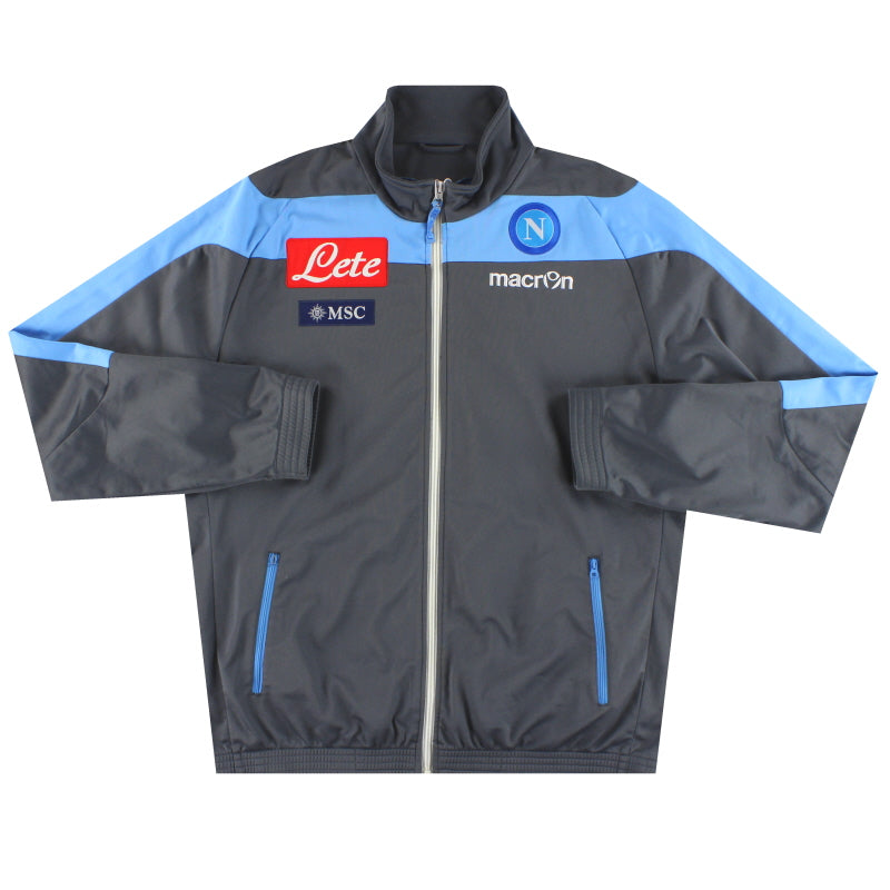 2012-13 Napoli Macron Track Jacket XL | Vintage Football Shirts