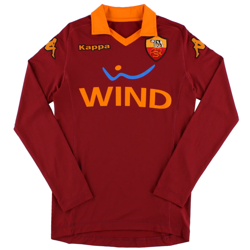 2012-13 Roma Kappa Home Shirt L/S *Mint* S Football Shirt