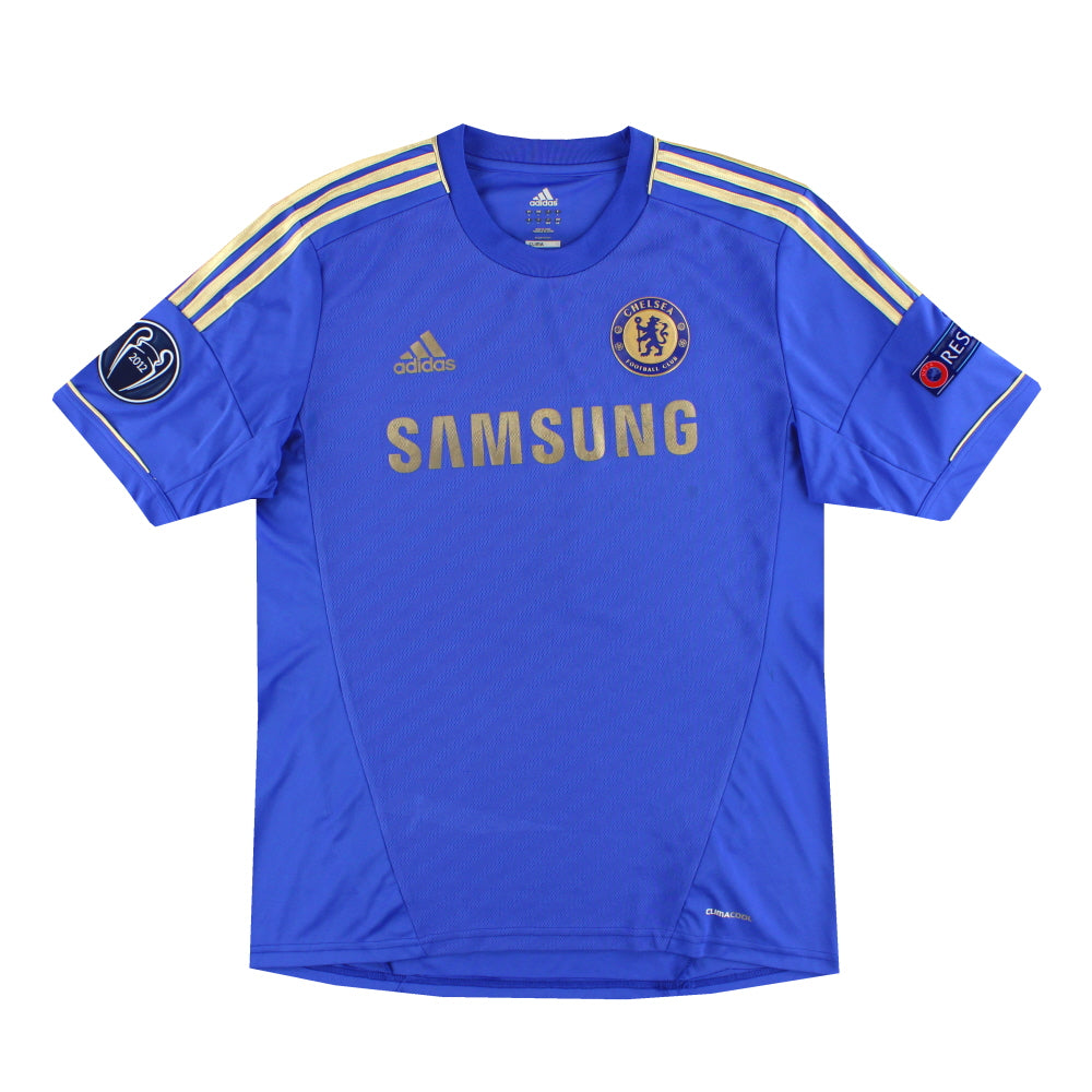 2012-13 Chelsea adidas Home Shirt David Luiz #4 *Mint* L X23745