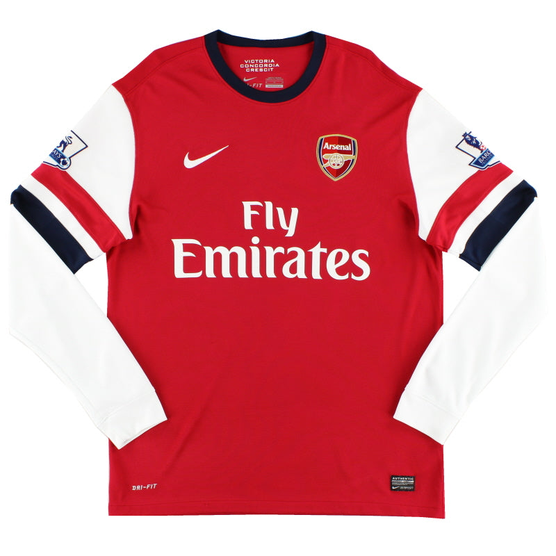 2012-14 Arsenal Home Shirt L/S M Football Shirt