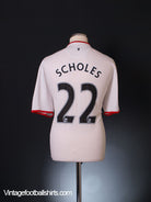 2012-14 Manchester United Away Shirt Scholes #22 XL Football Shirt