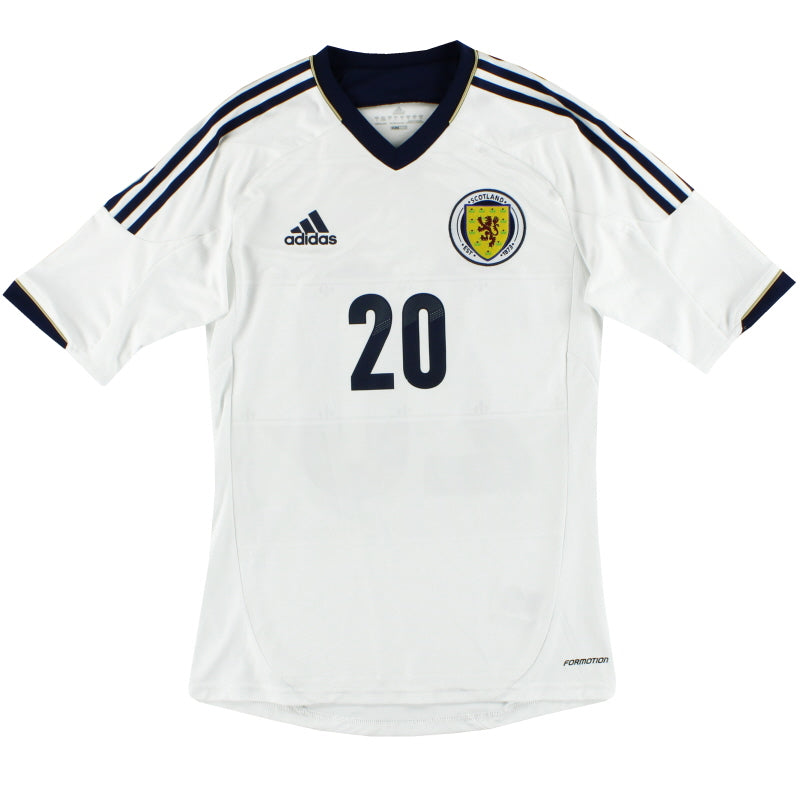 2012-14 Scotland adidas Formotion Player Issue Away Shirt #20 *As New* S Football Shirt