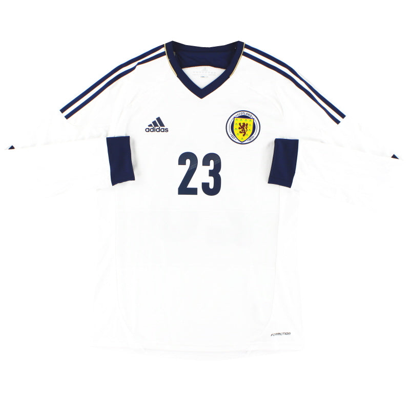 2012-14 Scotland adidas Formotion Player Issue Away Shirt L/S #23 *As New* L Football Shirt