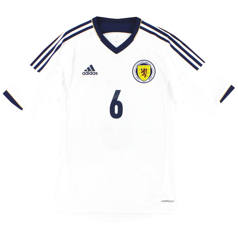 2012-14 Scotland adidas Formotion Player Issue Away Shirt #6 *As New* S Football Shirt