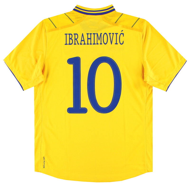Umbro イエロー シャツ IBRAHIMOVIĆ 10 2012-14 Sweden Umbro Home Shirt Ibrahimovic #10 *w/tags* L