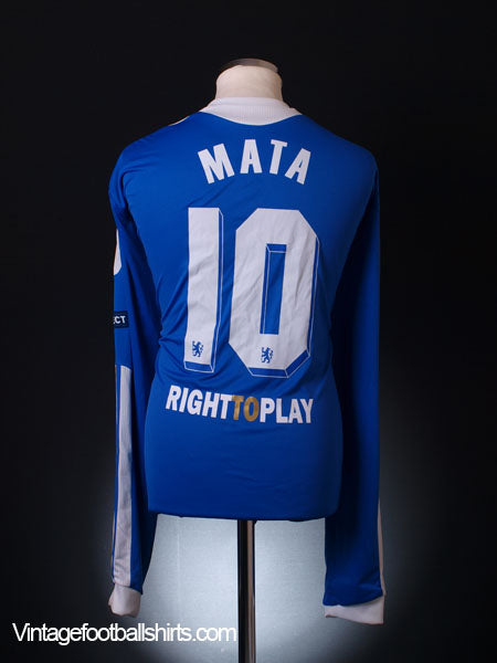 2012 Chelsea CL Final Home Shirt Mata #10 L/S *Mint* XXXL Football Shirt