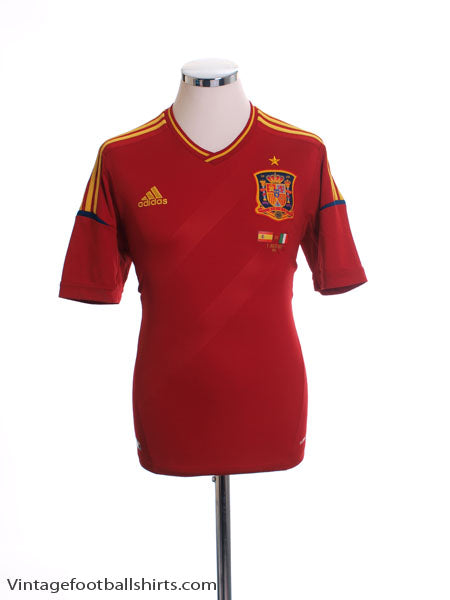 2012 Spain 'Euro 2012 Campeones' Signature Home Shirt S Football Shirt