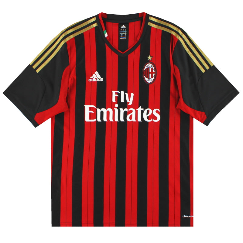 2013-14 AC Milan adidas Home Shirt L Football Shirt