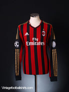 2013-14 AC Milan Champions League Home Shirt *BNIB* L/S Football Shirt