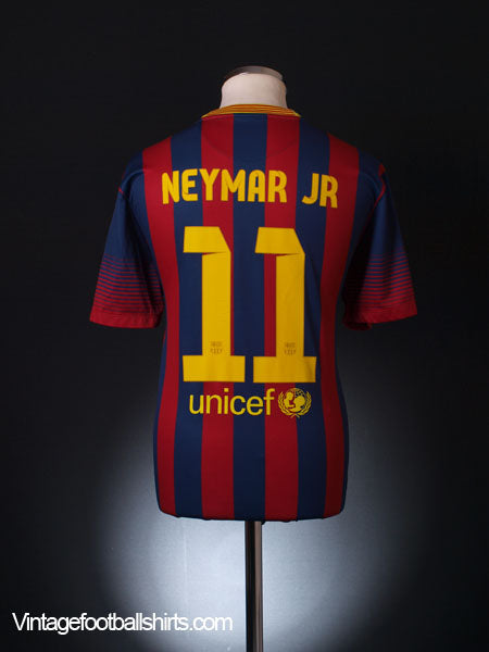 2013-14 Barcelona Home Shirt Neymar Jr #11 L Football Shirt