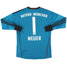 2013-14 Bayern Munich adidas Goalkeeper Shirt Neuer #1 L.Boys Football Shirt