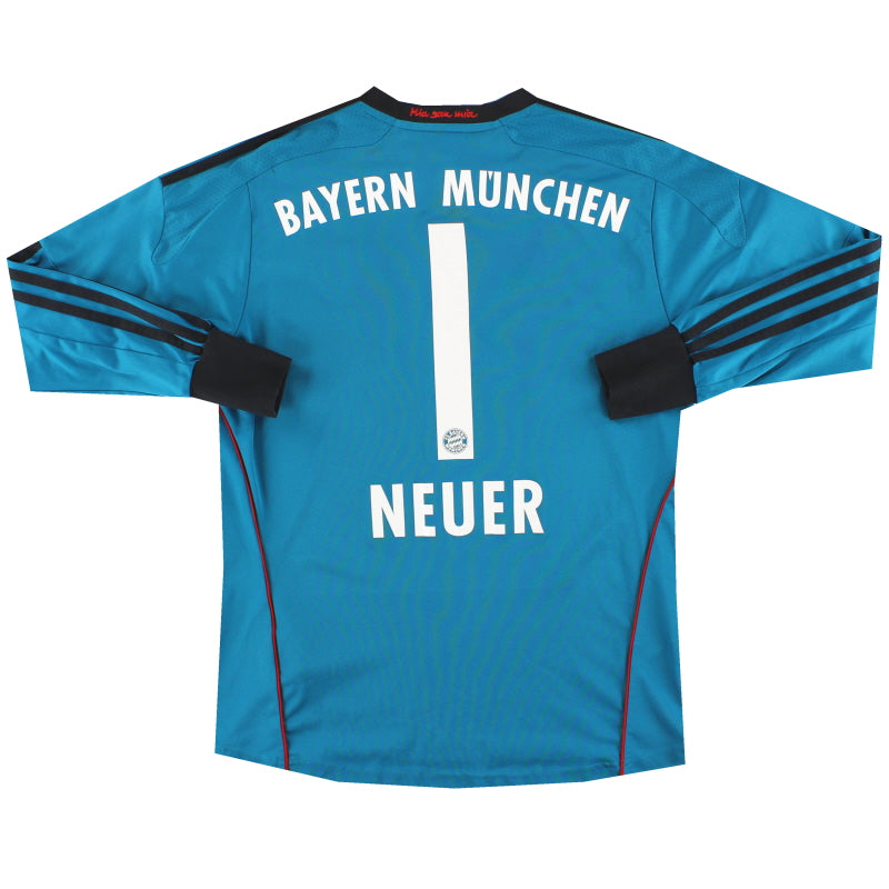 2013-14 Bayern Munich adidas Goalkeeper Shirt Neuer #1 L.Boys Football Shirt