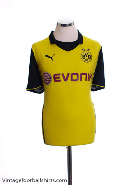 2013-14 Borussia Dortmund Champions League Home Shirt L Football Shirt