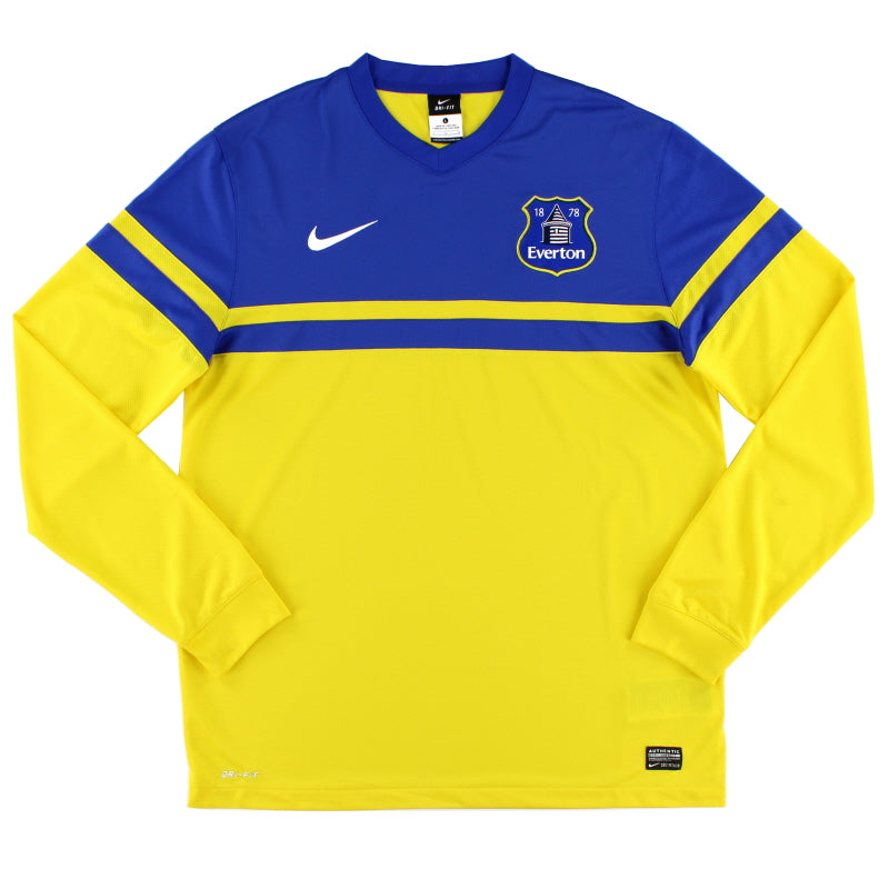 2013-14 Everton Away Shirt L/S L Football Shirt