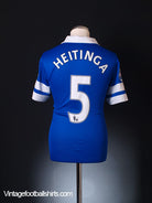 2013-14 Everton Home Shirt Heitinga #5 M Football Shirt