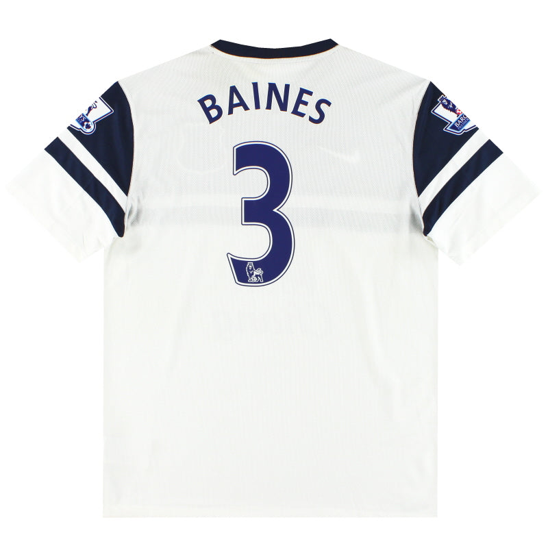 2013-14 Everton Nike Third Shirt Baines #3 L Football Shirt