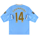 2013-14 Manchester City Nike Home Shirt Champions #14 L/S *w/tags* M Football Shirt