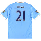 2013-14 Manchester City Nike Home Shirt Silva #21 *Mint* L Football Shirt