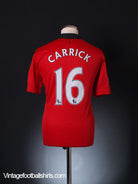 2013-14 Manchester United Home Shirt Carrick #16 L Football Shirt