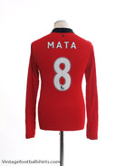 2013-14 Manchester United Home Shirt Mata #8 L/S S Football Shirt