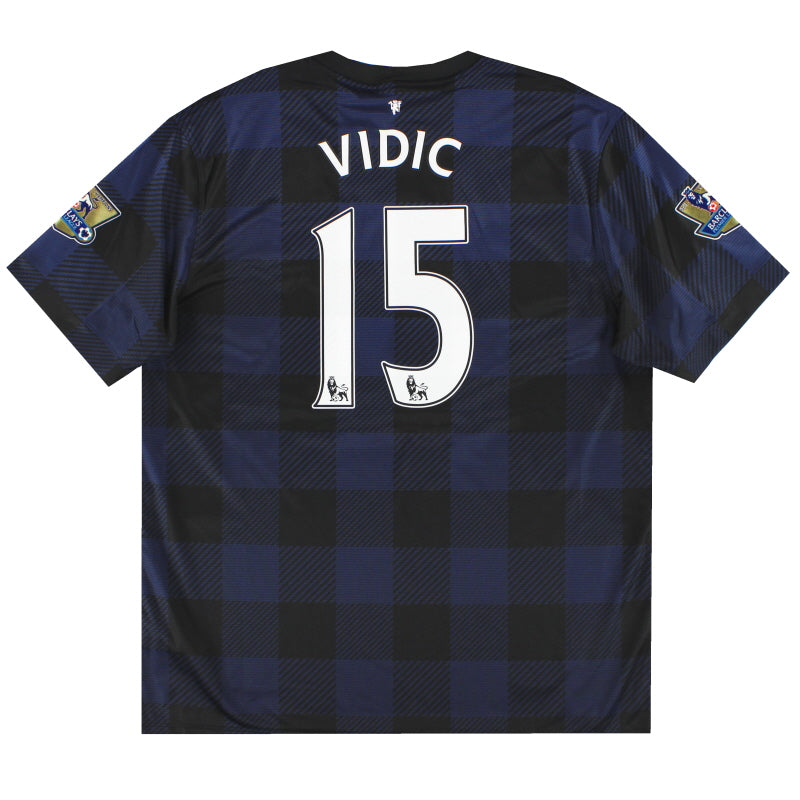 2013-14 Manchester United Nike Away Shirt Vidic #15 *Mint* XL Football Shirt