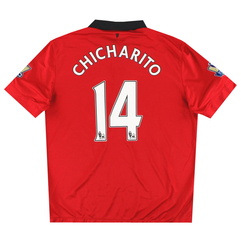 2013-14 Manchester United Nike Home Shirt Chicharito #14 XL Football Shirt