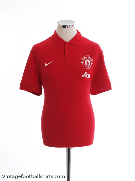 2013-14 Manchester United Nike Polo Shirt *As New* L Polo Shirt