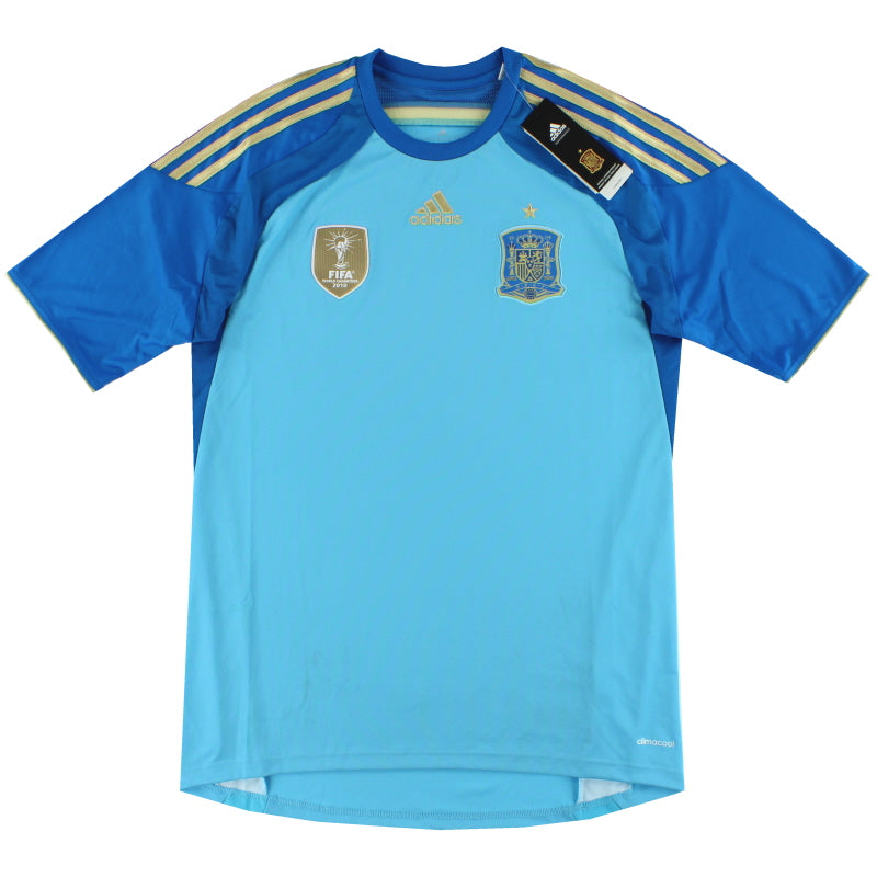 2013-15 Spain adidas Goalkeeper Shirt *w/tags* M Football Shirt
