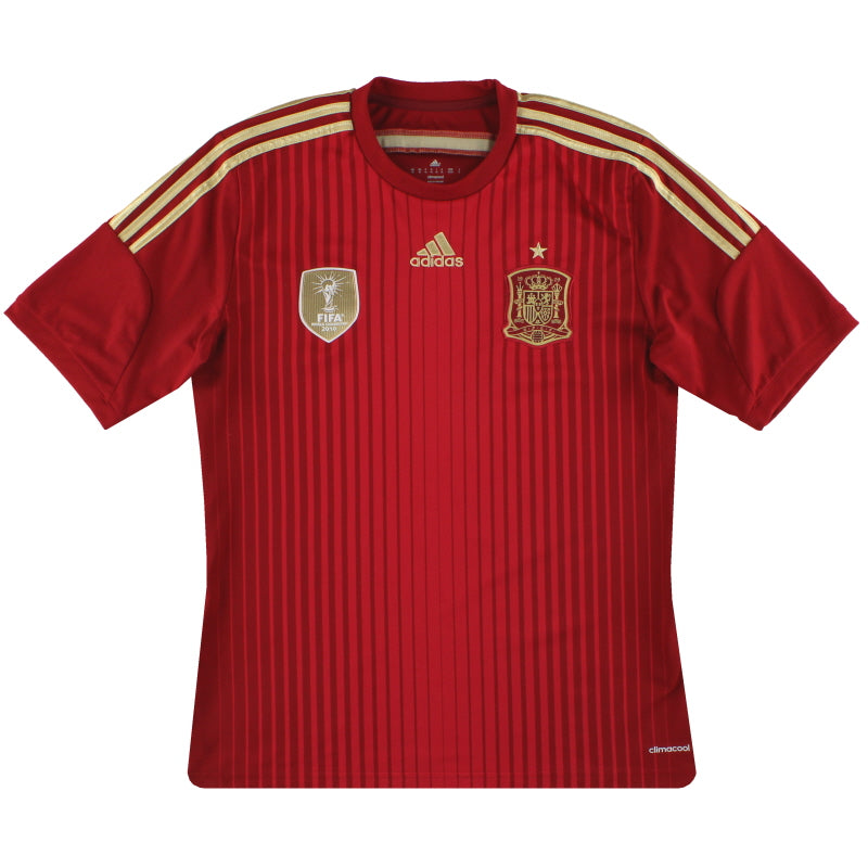 2013-15 Spain adidas Home Shirt *Mint* M Football Shirt