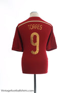 2013-15 Spain Home Shirt Torres #9 *Mint* L Football Shirt