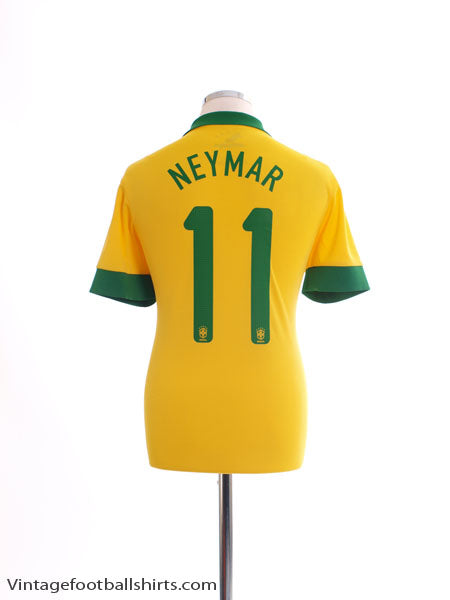 2013 Brazil Home Shirt Neymar #11 *As New* M Football Shirt