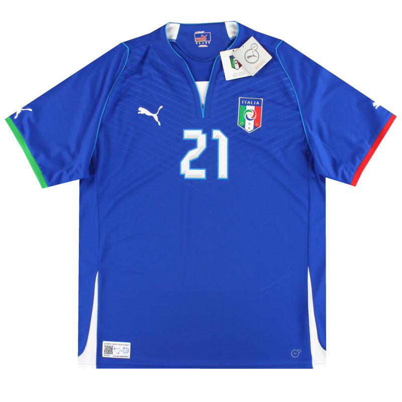 プーマ イタリア代表  XL ピルロ 21 PUMA Italy Home Jersey 2014 #21 Pirlo - Blue | eBay