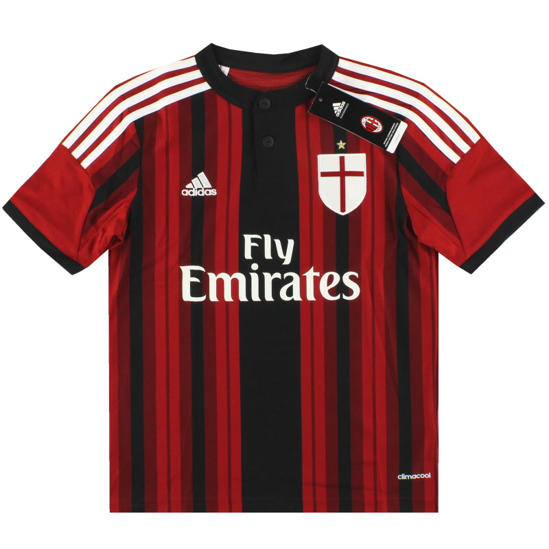 2014-15 AC Milan adidas Home Shirt *BNIB* S.Boys Football Shirt