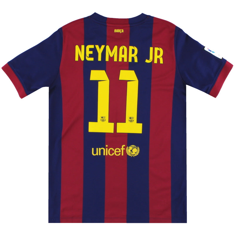 2014-15 Barcelona Nike Home Shirt Neymar Jr #11 XL.Boys Football Shirt