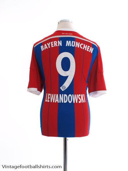 2014-15 Bayern Munich Home Shirt Lewandowski #9 XL Football Shirt
