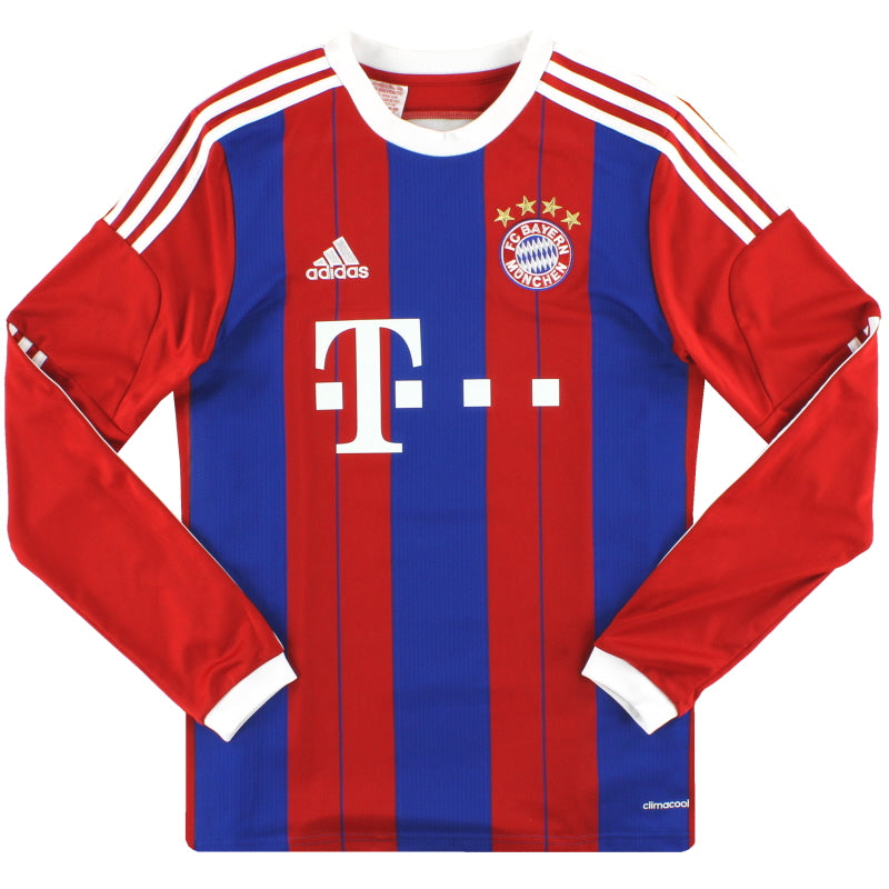 2014-15 Bayern Munich Home Shirt L/S *Mint* Y Football Shirt
