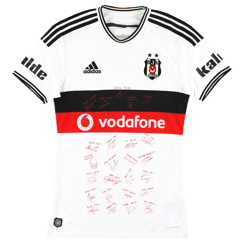 2014-15 Besiktas adidas 'Signed' Home Shirt S Football Shirt