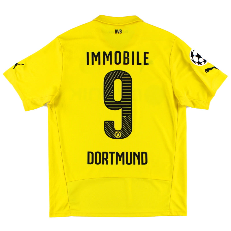 2014-15 Borussia Dortmund CL Home Shirt Immobile #9 *Mint* M Football Shirt