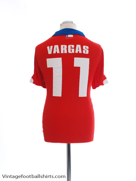 2014-15 Chile Home Shirt Vargas #11 L Football Shirt