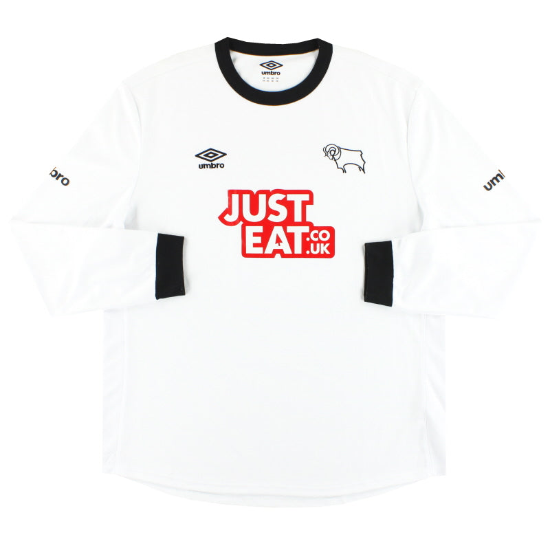 2014-15 Derby County Umbro Home Shirt L/S *Mint* XXL  Football Shirt
