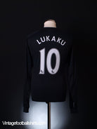 2014-15 Everton Away Shirt Lukaku #10 L/S *As New* XL Football Shirt