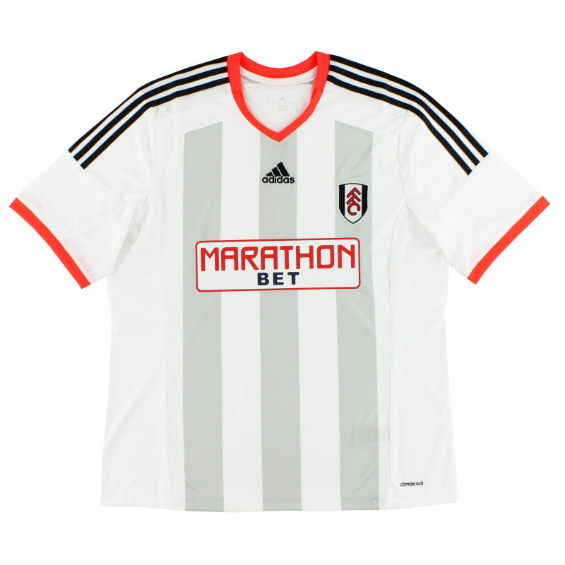 T-Shirt Fulham 1960s Ringer Bianca/Nera – Logo Ricamato – Old School Football