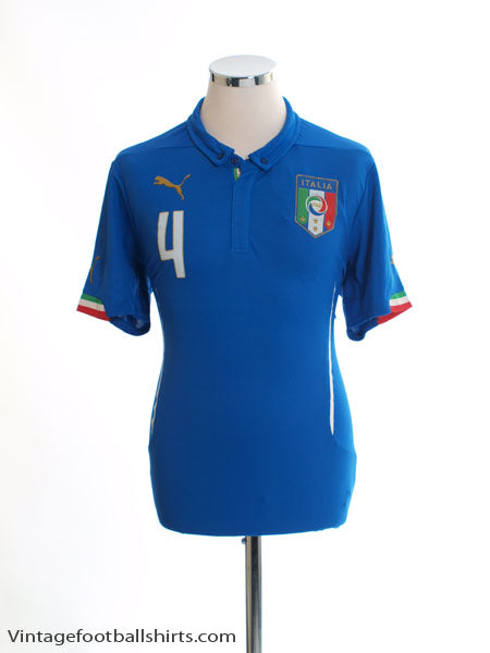 2014-15 Italy Home Shirt #4 *BNWT* M Football Shirt