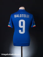 2014-15 Italy Home Shirt Balotelli #9 *As New* S Football Shirt