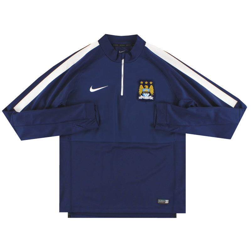 2014-15 Manchester City Nike 1/4 Zip Training Top M 611606-411