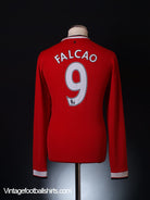 2014-15 Manchester United Home Shirt Falcao #9 L/S M Football Shirt